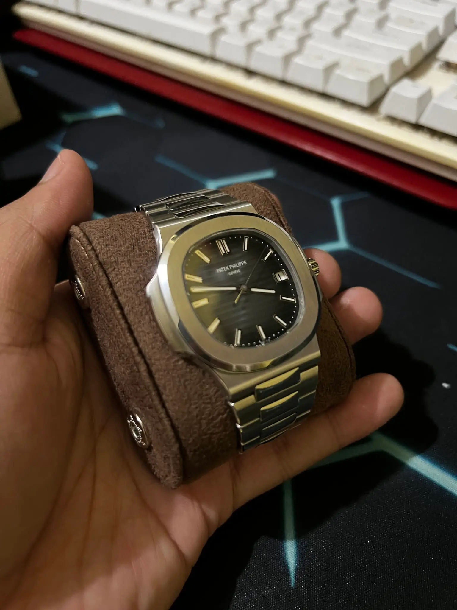 Mottagen Datejust — urtavledetalj